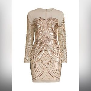 SOLD Long sleeve Sequin embellished minidress NWT
